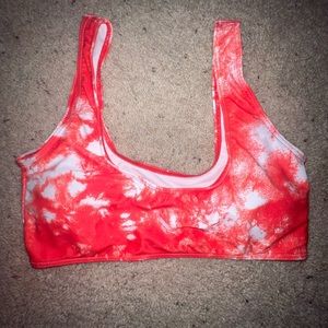 Red swimsuit top women’s Large